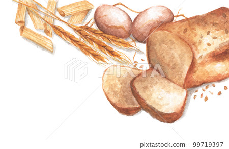 Watercolor painting of food Watercolor painting of food 99719397