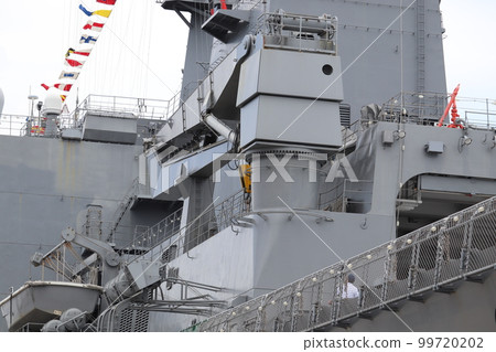 A large cargo crane on the Maritime Self-Defense Force supply ship Mashu A large cargo crane on the Maritime Self-Defense Force supply ship Mashu 99720202