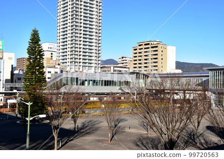 Shizuoka City Shimizu Station, Shimizu Station East Exit Park, and surrounding streets 99720563