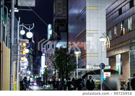 Kabukicho 2-chome at night near Okubo Hospital Standing 99720958