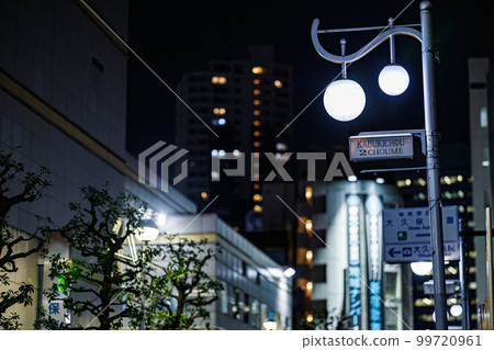 Kabukicho 2-chome at night near Okubo Hospital Standing Kabukicho 2-chome at night near Okubo Hospital Standing 99720961