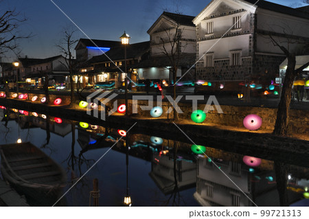 Night view of Bikan Historical Quarter in Kurashiki City, Okayama Prefecture 1 99721313