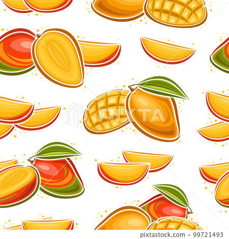 Vector Mango Seamless Pattern Vector Mango Seamless Pattern 99721493