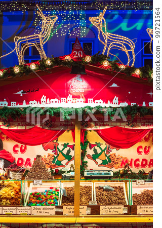 Sibiu, Romania - Beautiful travel background with Christmas Market in Transylvania Sibiu, Romania - Beautiful travel background with Christmas Market in Transylvania 99721564