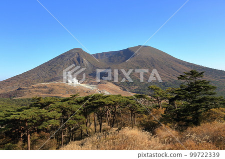 [固定價格]從仁古全景展望台（富士山）看到的秋天的蝦野高原 99722339