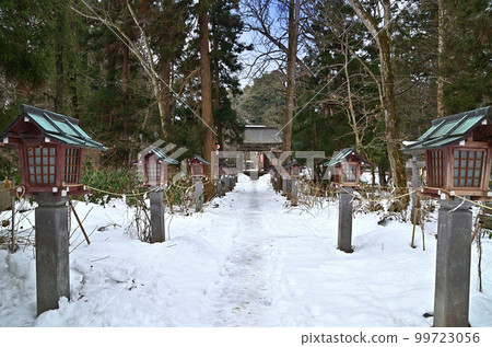 A power spot in Aizuwakamatsu City, Fukushima Prefecture Isasumi Shrine with snow A power spot in Aizuwakamatsu City, Fukushima Prefecture Isasumi Shrine with snow 99723056