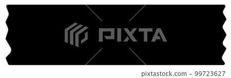 Black washi tape adhesive masking vector icon. 99723627