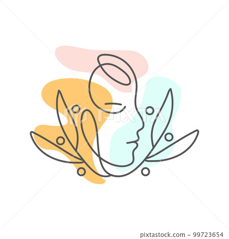 Abstract modern minimalist woman face line and art background with various shapes for wall decoration,Stylish wallpaper template with face. Vector illustration design. Abstract modern minimalist woman face line and art background with various shapes for wall decoration,Stylish wallpaper template with face. Vector illustration design. 99723654
