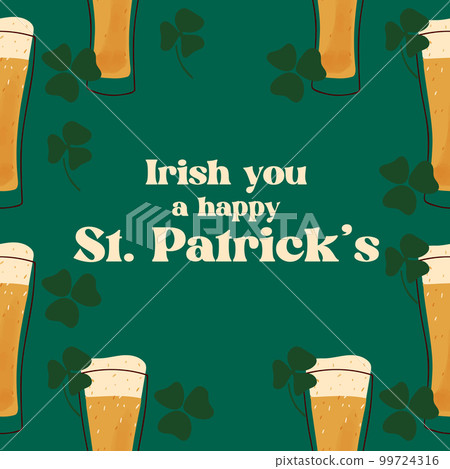 Happy St.Patrick s day card design with stylized Happy St.Patrick s day card design with stylized 99724316