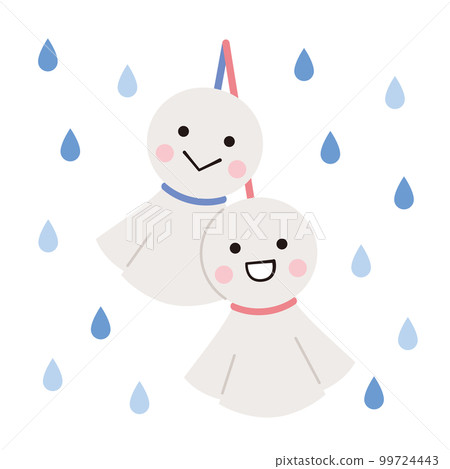 Teru Teru Bouzu 和雨/雨季的插圖 99724443