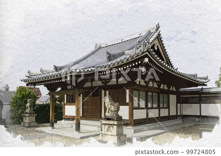 奈良縣奈良市蓮長寺水彩畫妙劍堂 奈良縣奈良市蓮長寺水彩畫妙劍堂 99724805