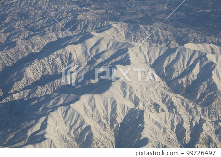 Japan Honshu in winter, aerial photography, Hanamaki Airport flying with JAL JAL ~ Osaka Itami Airport, Tohoku snow mountains, Northern Alps, Sado Island 99726497