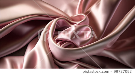 Pale pink twisted soft silk fabric. Spiral material textile luxury design. Pastel rose glowing silk light shiny romantic fabric Pale pink twisted soft silk fabric. Spiral material textile luxury design. Pastel rose glowing silk light shiny romantic fabric 99727092