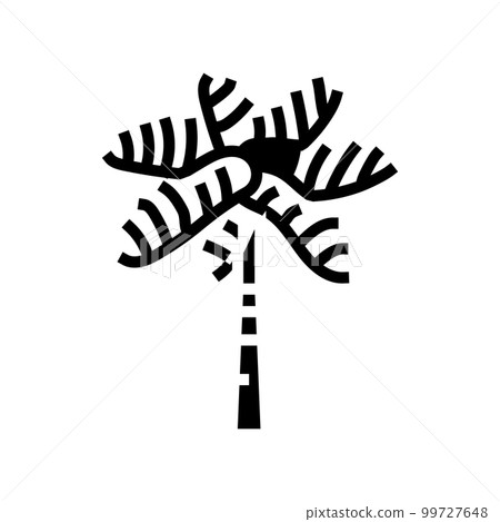 royal palm tree glyph icon vector illustration 99727648