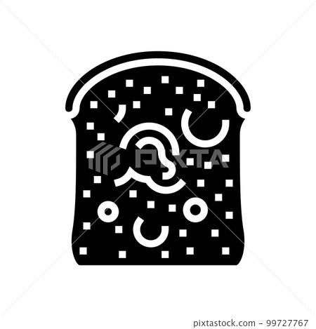 bread rotten food glyph icon vector illustration 99727767