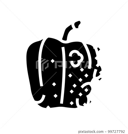 pepper rotten food glyph icon vector illustration 99727792