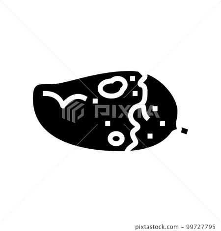 mangoes rotten food glyph icon vector illustration 99727795
