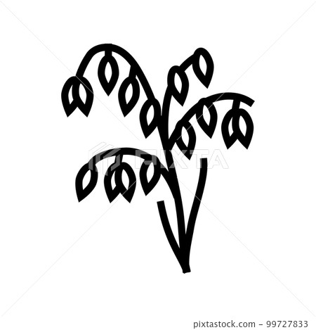 oatmeal plant healthy line icon vector illustration 99727833