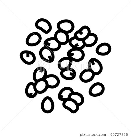 sorghum grain food line icon vector illustration 99727836