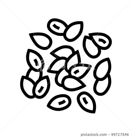 linum grain food line icon vector illustration 99727846