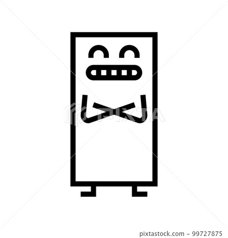 rectangle geometric shape character line icon vector illustration 99727875