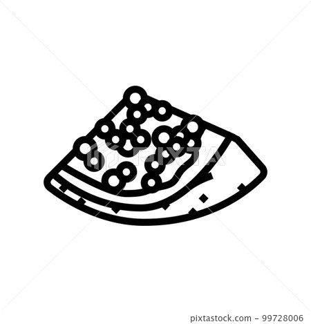 slice cut pomegranate line icon vector illustration 99728006
