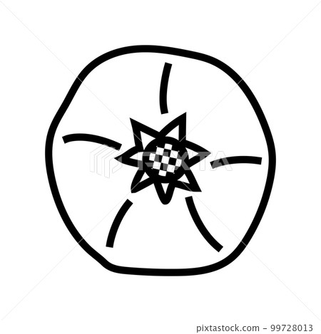 pomegranate food fruit line icon vector illustration 99728013
