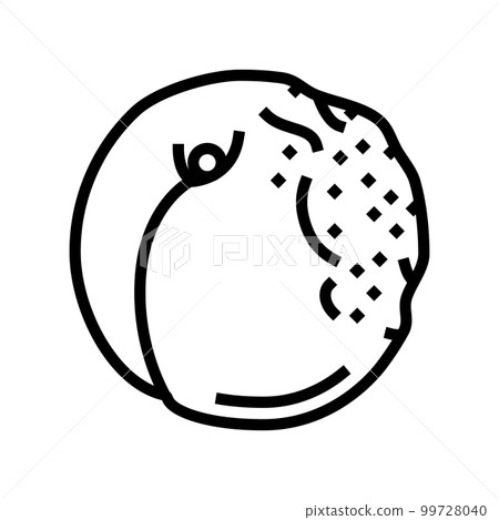 peach rotten food line icon vector illustration peach rotten food line icon vector illustration 99728040