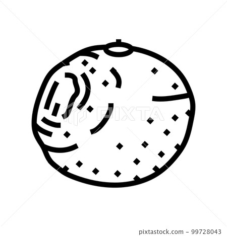 orange rotten food line icon vector illustration 99728043