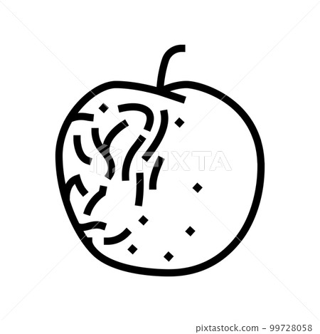 apple rotten food line icon vector illustration apple rotten food line icon vector illustration 99728058