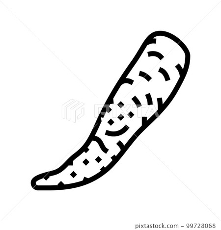 carrot rotten food line icon vector illustration carrot rotten food line icon vector illustration 99728068