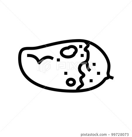 mangoes rotten food line icon vector illustration 99728073