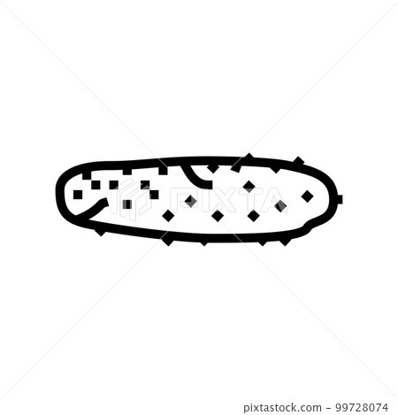 cucumber rotten food line icon vector illustration 99728074