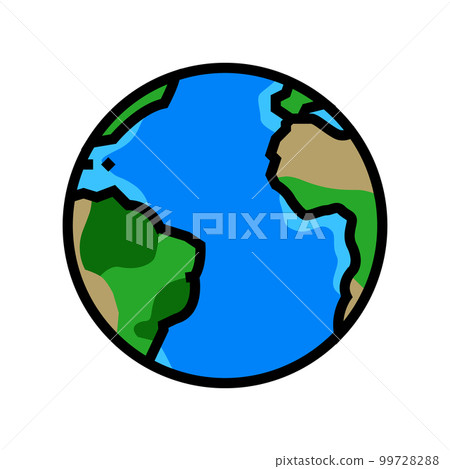 atlantic ocean map color icon vector illustration atlantic ocean map color icon vector illustration 99728288