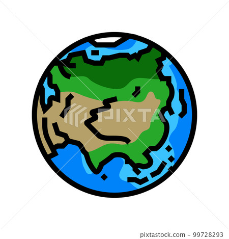 asia earth planet map color icon vector illustration 99728293