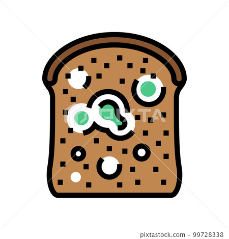 bread rotten food color icon vector illustration 99728338
