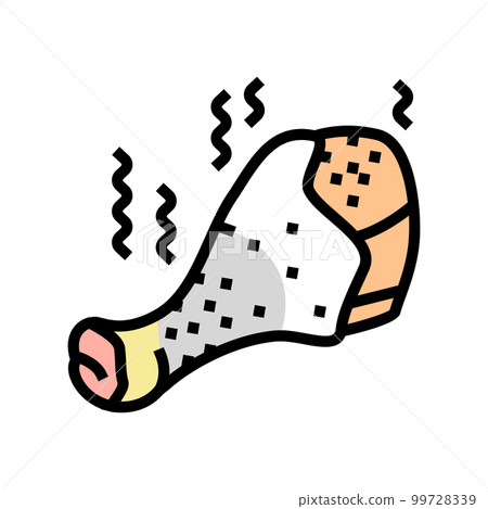 chicken rotten food color icon vector illustration 99728339