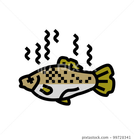 fish rotten food color icon vector illustration fish rotten food color icon vector illustration 99728341