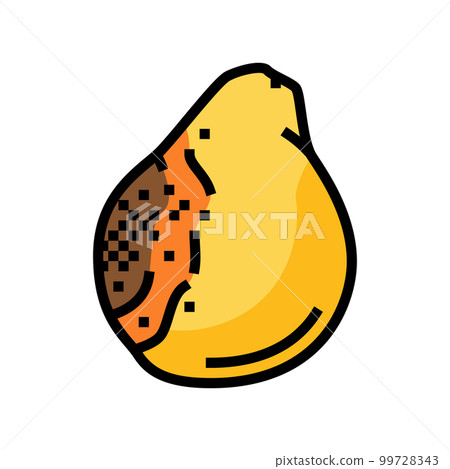 pear rotten food color icon vector illustration pear rotten food color icon vector illustration 99728343