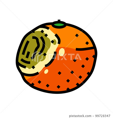 orange rotten food color icon vector illustration orange rotten food color icon vector illustration 99728347