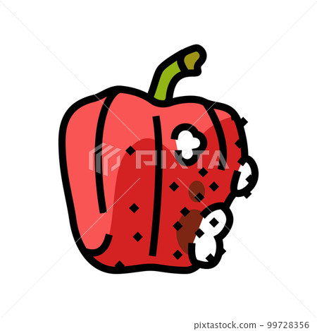 pepper rotten food color icon vector illustration 99728356