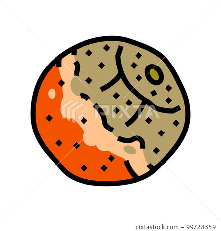 orange rotten food color icon vector illustration 99728359
