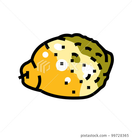 lemon rotten food color icon vector illustration 99728365