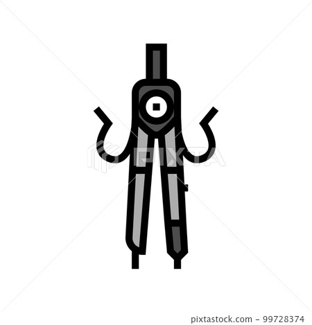 compass divider stationery character color icon vector illustration 99728374