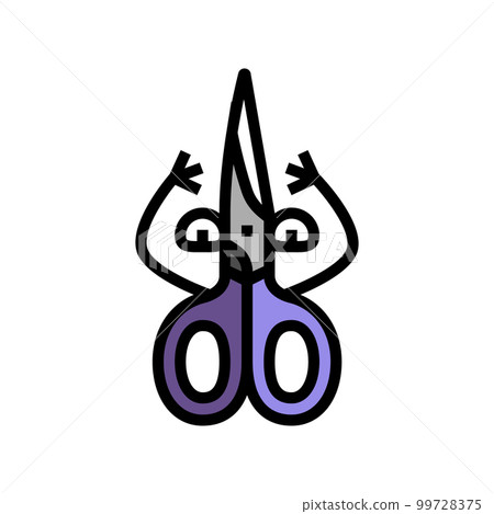scissors school character color icon vector illustration scissors school character color icon vector illustration 99728375