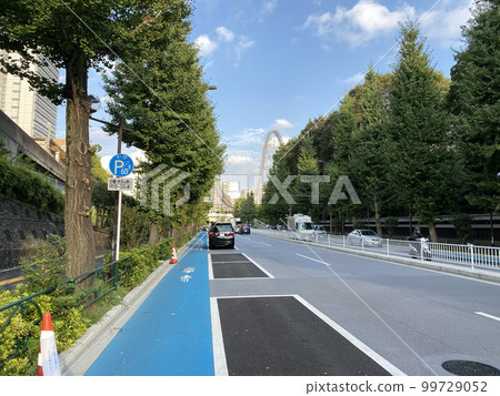 東京市中心的主要道路和自行車道。 東京市中心的主要道路和自行車道。 99729052