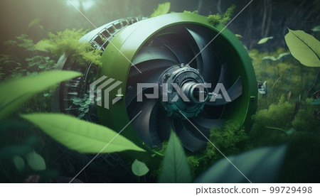 Ecological concept with green eco-garden background. Ecological resource sustainability 99729498