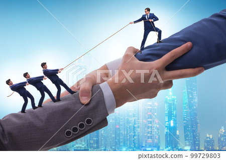 Concept of teamwork and mutual support 99729803