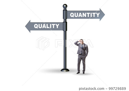 Concept of trade-off between quality and quantity 99729889