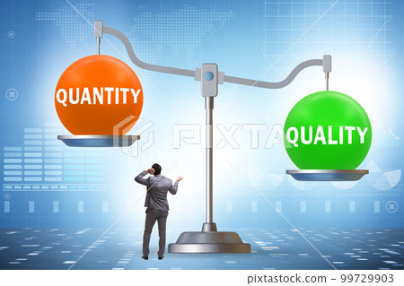 Concept of trade-off between quality and quantity 99729903